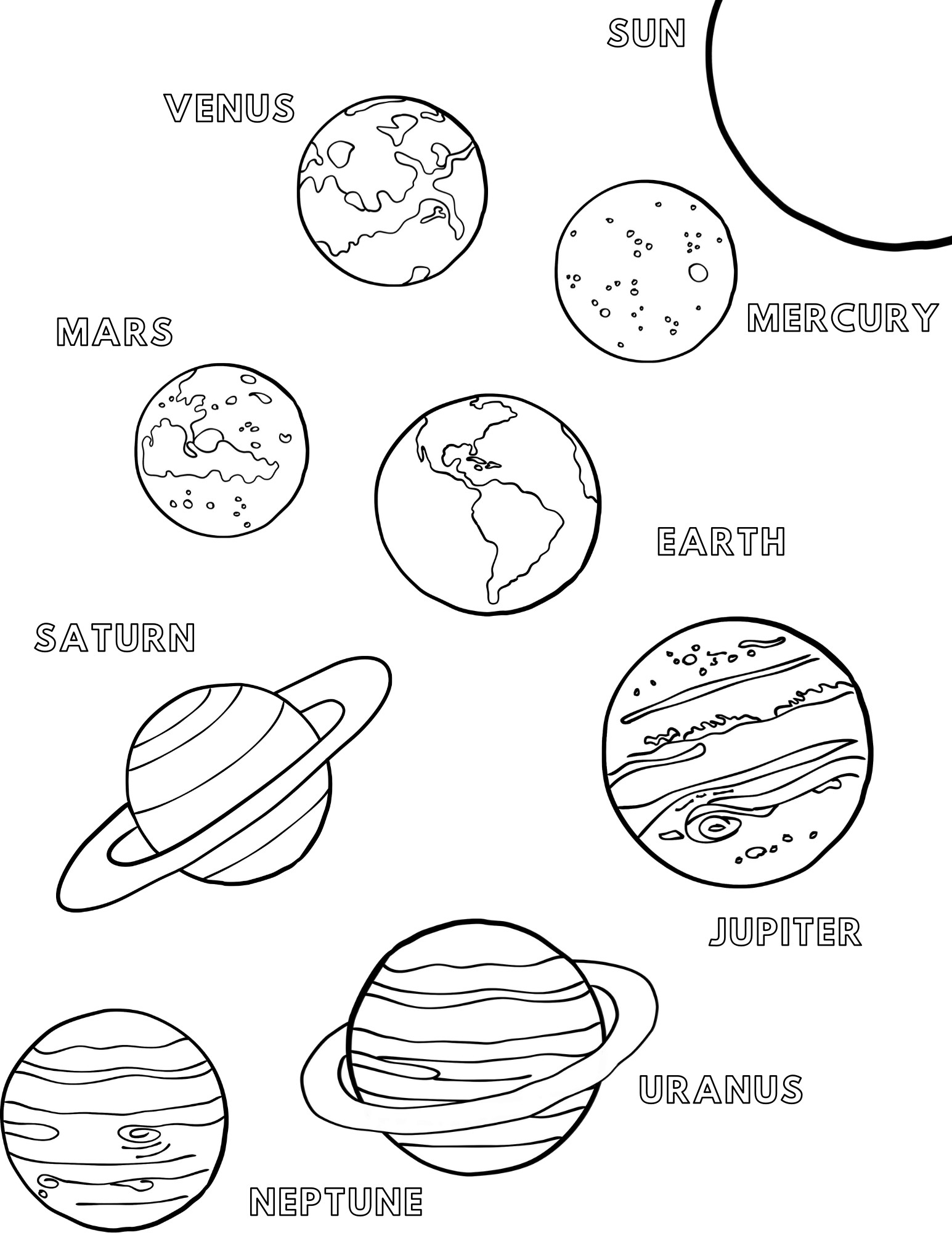 What do you get in the Space Coloring Sheets pack?