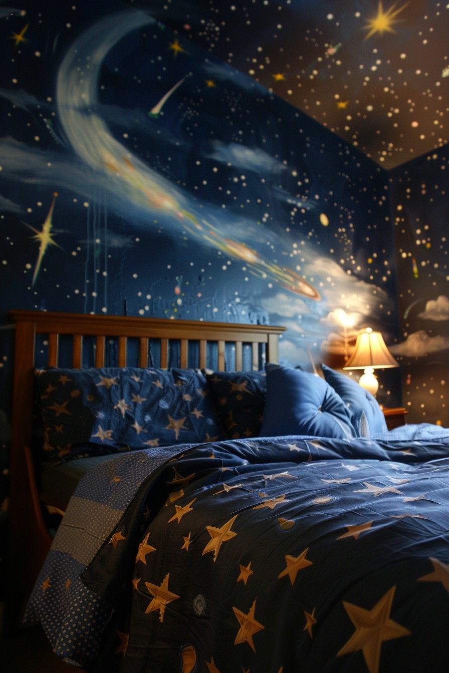 Comet and Shooting Star Mural