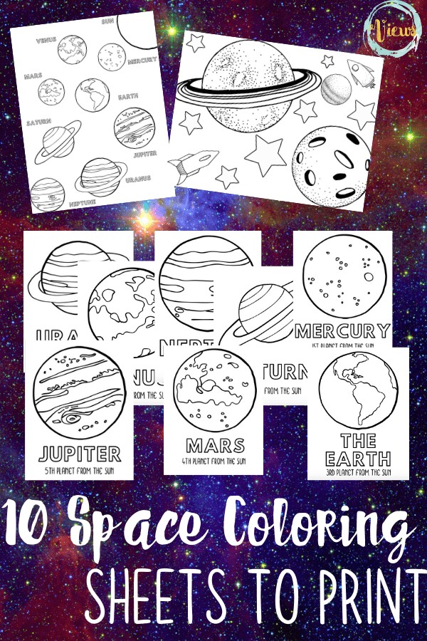 Space Coloring Sheets That Teach Planet Order