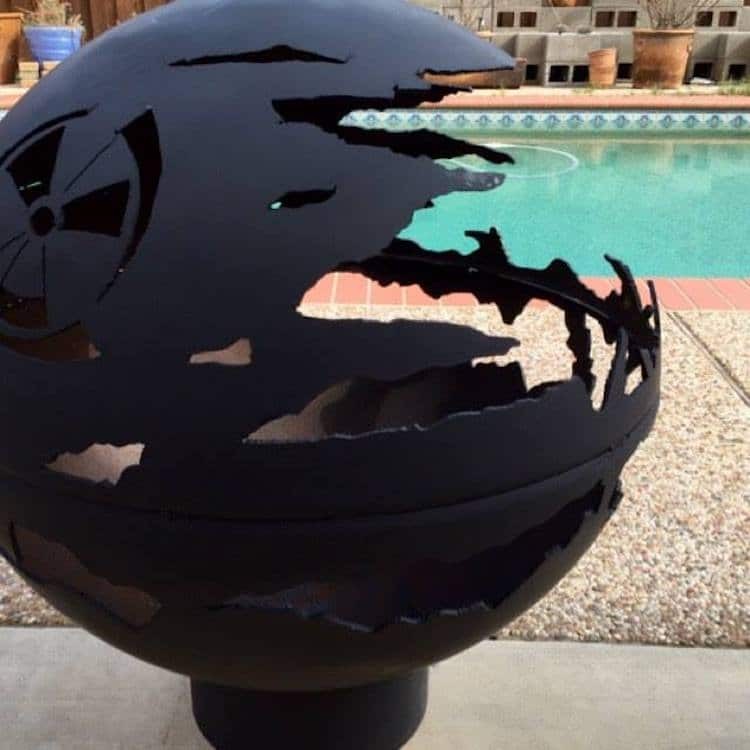 Transform your backyard into a galaxy far, far away with the Death Star fire pit by KG Metal Firepits!