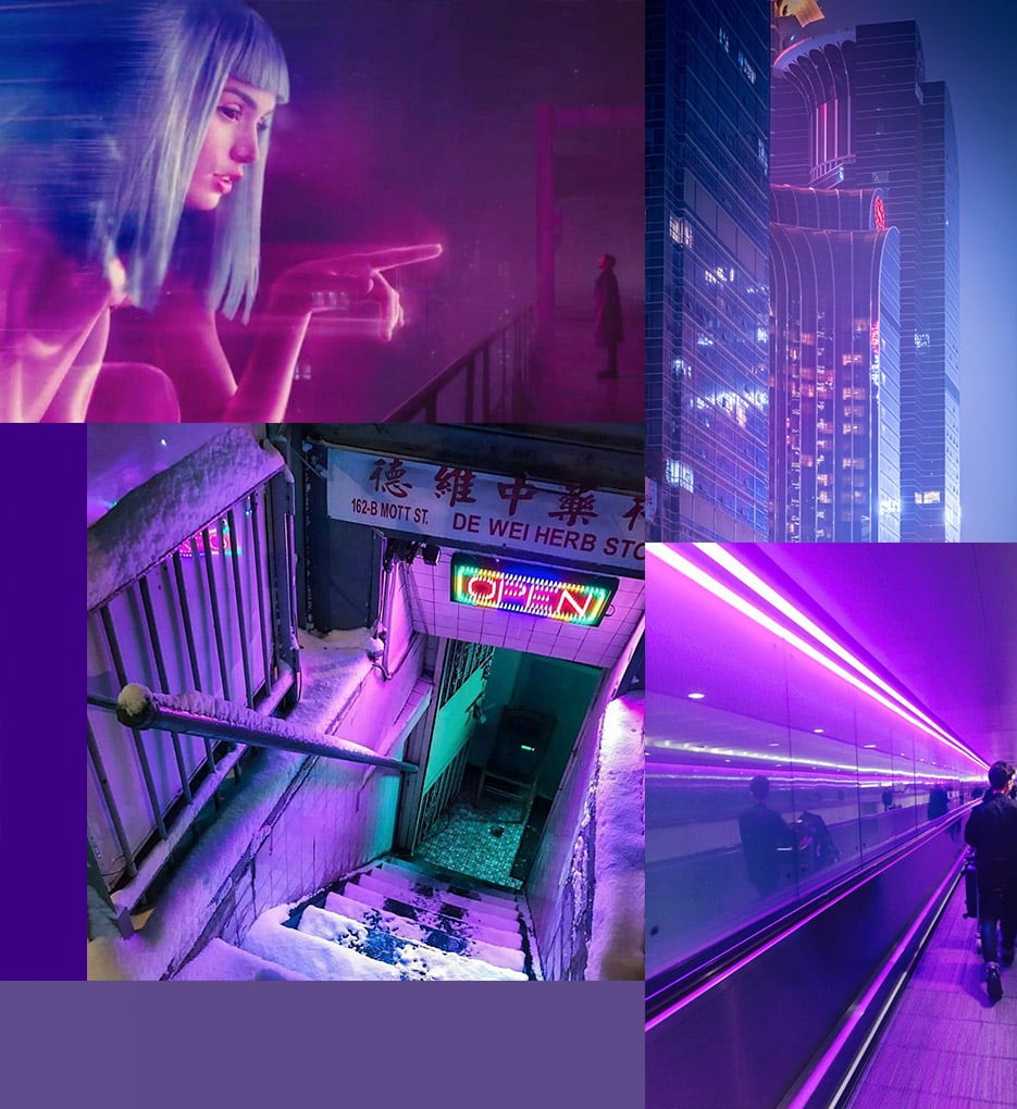 Pantone 2018 Ultra Violet  Mood #3 | CyberPunk