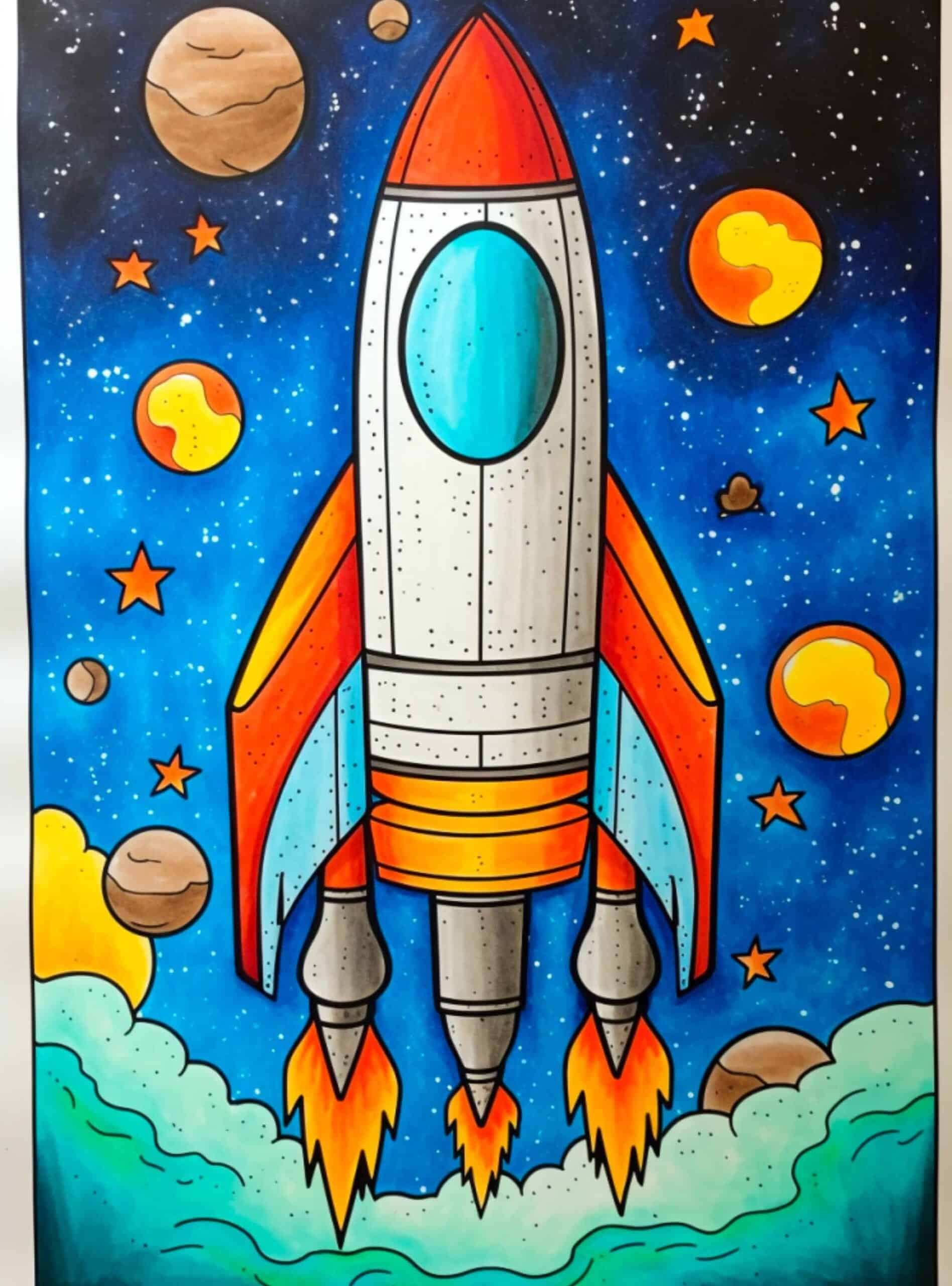 Rocket Ship Drawings