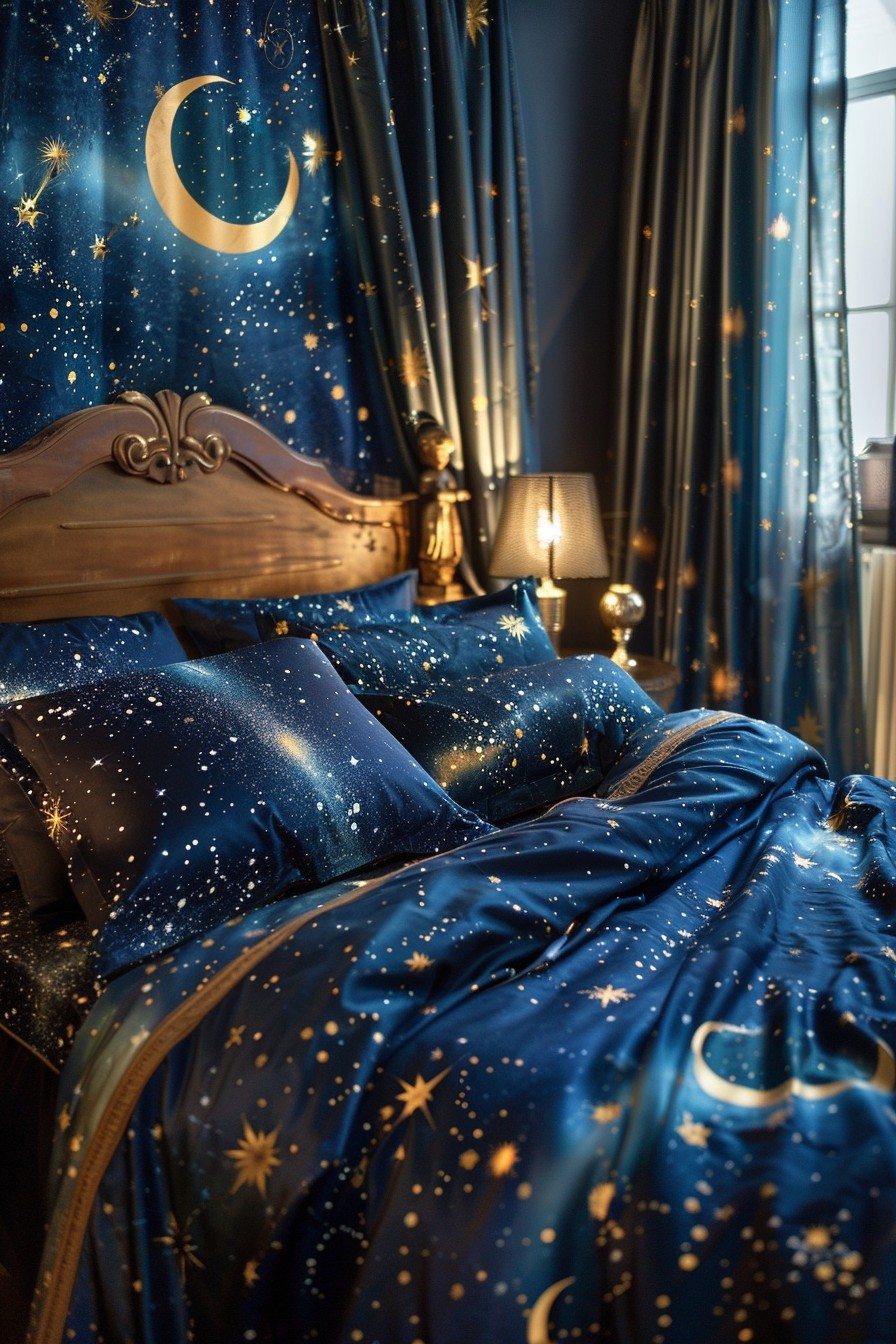 Satin Galaxy Print Comforter